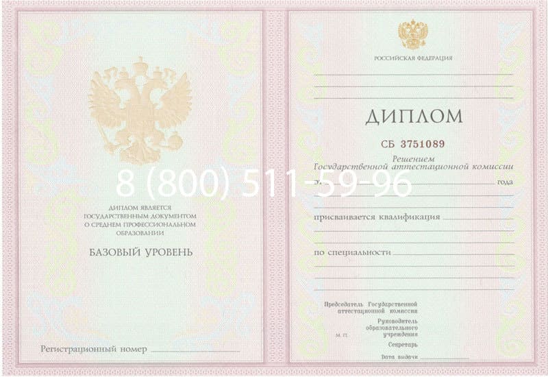 Купить Диплом техникума 2003-2006 годов в Нефтекамске